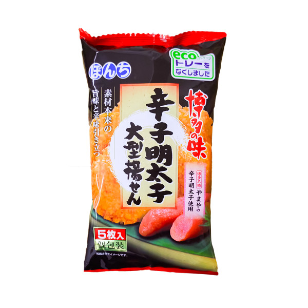 日本 辣味明太子大型米果 （5枚入）