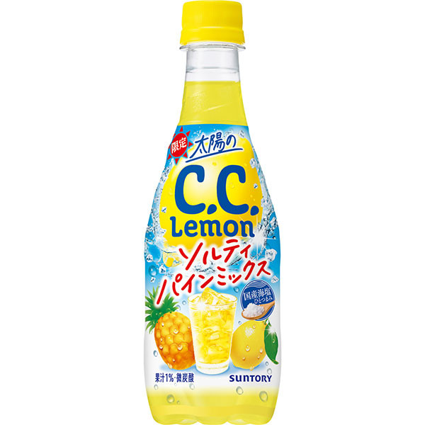 日本Suntory C.C.檸檬鹽味菠蘿梳打 420ml / 支