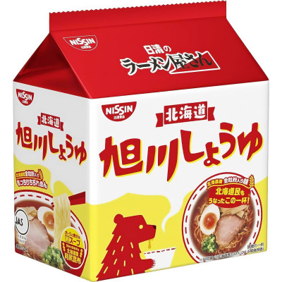 日清 *旭川醬油 拉麵  5包裝 （445g）