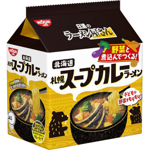 日清 *札幌湯咖哩 拉麵 5包裝（410g）